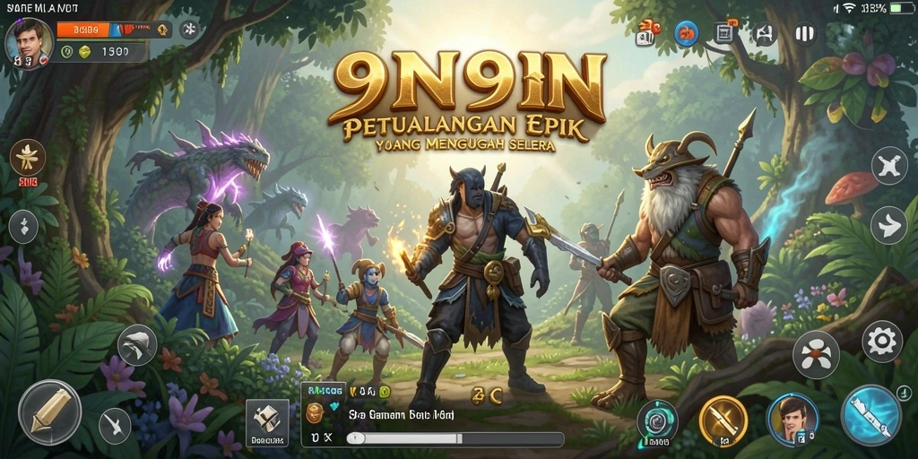 Tampilan gameplay 9N9N yang menarik dalam petualangan seru.