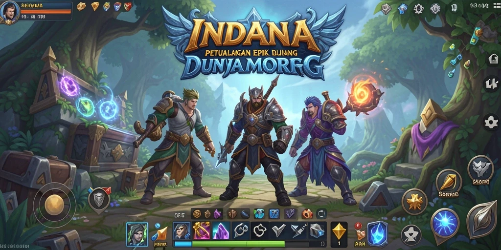 Tampilan gameplay INDAAA yang menakjubkan dalam petualangan MMORPG.