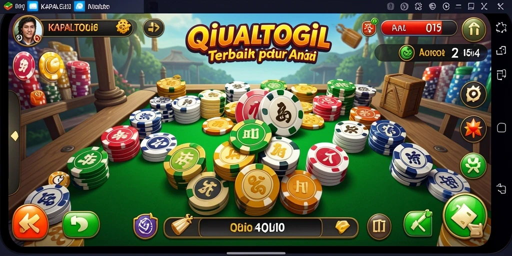 Screenshot gameplay KAPALTOGEL menunjukkan aksi seru QiuQiu.
