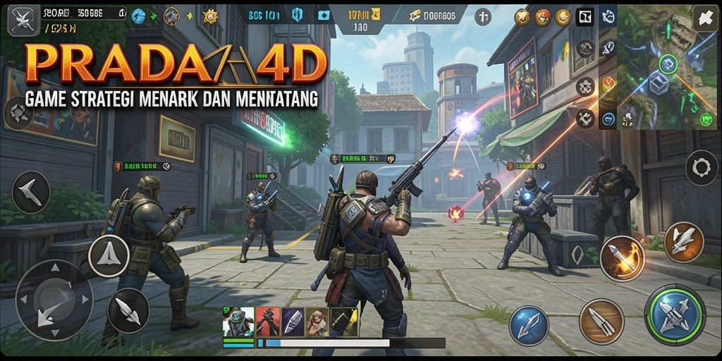 Tampilan gameplay PRADA4D yang memukau dan strategis.
