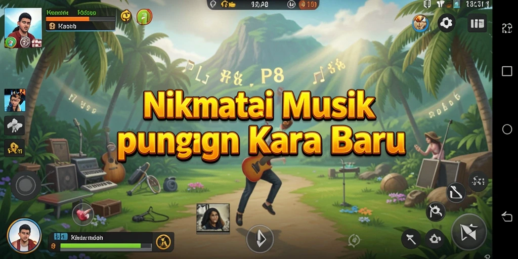 Tampilan gameplay RP8 yang menampilkan interaksi dengan musik.