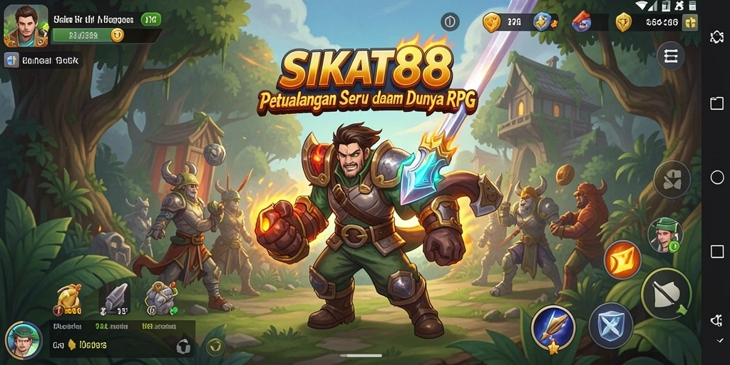 Tangkapan layar gameplay SIKAT88 menunjukkan grafik RPG yang menakjubkan dan aksi seru.